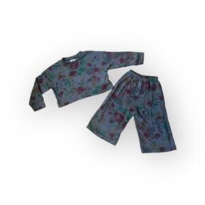 Figge Girls Wide Leg Floral Set